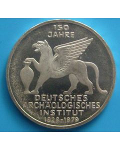 Germany-Federal Republic 	 5 Mark	1979	 150th Ann.German Archaeological institute – Silver