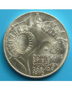 Germany-Federal Republic 	 10 Mark	 1972D	 Munich Olympics – Proof – Silver