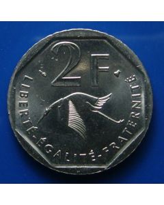 France  2 Francs1997 km#  1187  