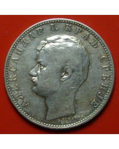 Serbia  Dinar1897 km# 21  Silver