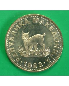 Macedonia 	 5 Denari	1993	 Felis Lynx