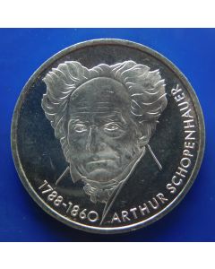 Germany-Federal Republic 	 10 Mark	1988	 200th Ann. Birth of Arthur Schopenhauer – Silver