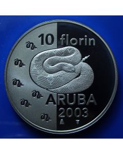 Aruba  10 Florin2003km# 28  Schön# 25