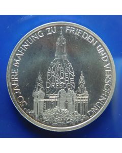 Germany-Federal Republic 	 10 Mark	1995	 50th Ann. Of Peace and Reconcilliation – Silver