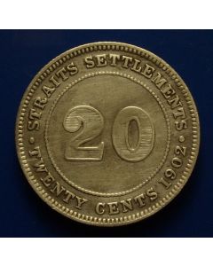 Straits Settlements  20 Cents1902 km# 22 