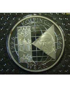Germany-Federal Republic 	 10 Mark	1996	 Proof / Silver – 150th Ann. Of Founding Kolpingwerk
