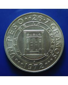 Dominican Republic  1 Peso	1972	25th Anniversary of the Central Bank – unc / Silver