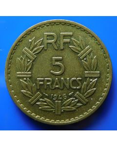 France  5 Francs1946km#  888a2  Schön# 28 