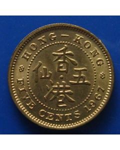 Hong Kong  5 Cents1967 km# 29.1 Schön# 19a