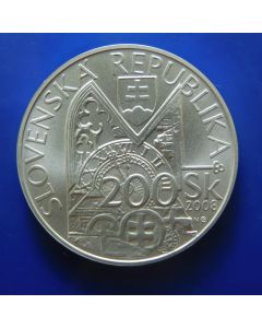 Slovakia	 200 Korun  2008	100th Anniversary of Death of Andrej Kmeť – Silver