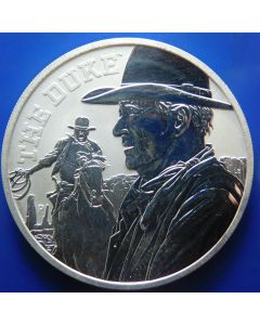 Tuvalu 	 Dollar	2020	 John Wayne in profile wearing his trademark cowboy hat against a representation of the Hollywood legend on horseback – Silver