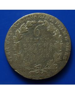 German States  Preussen 1/6 Thaler 1816A km# 385