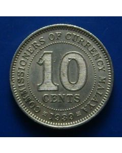 Malaya 10 Cents1939 km# 4