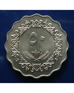 Libya, Republic 	 50 Dirhams	1975	  - unc