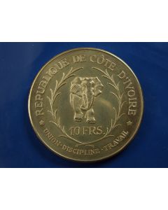 I-C   Ivory Coast	10 Francs	1966	 Elephant - Silver