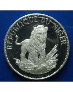  Niger 	 10 Francs	1968	 - Lion - Silver / Proof - Lion (smal type / low mintage,20gram, 36mm)