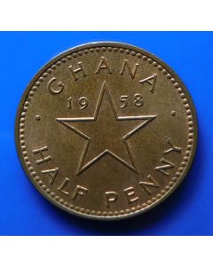 Ghana ½ Penny1958km# 1    Schön# 1