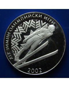 Bulgaria 	 10 Leva	2002	 Ski jumper - Proof / Silver