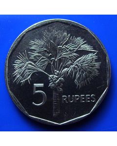 Seychelles 	 5 Rupees	2007	 Palm tree
