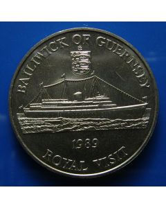 Guernsey  2 Pounds1989 km# 52 