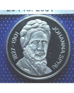Switzerland	 20 Francs	2001	 Johanna Spyri - Proof / Silver
