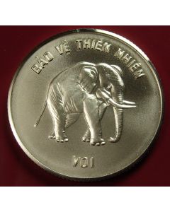 Vietnam 	 100 Dong	1986	 - Elephant - BU - Silver