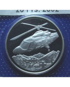 Switzerland	 20 Francs	2002	  Helicopter - Proof / Silver
