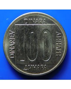 Yugoslavia  100 Dinara1989km#134    Schön#129