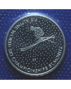 Switzerland	 20 Francs	2003	 St. Moritz Ski Championhips - Proof / Silver