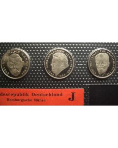 Germany-Federal Republic  2 Mark1989J km# 170/175/183