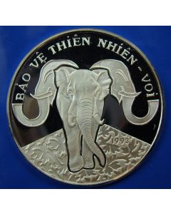 Vietnam 	 100 Dong	1993	 Elephants - Silver / Proof