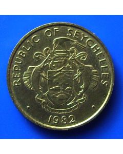 Seychelles 	 5 Cents	1982	 Tapioca plant