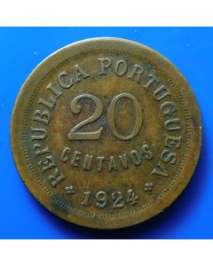 Portugal  20 Centavos1924 km# 574  Schön# 31