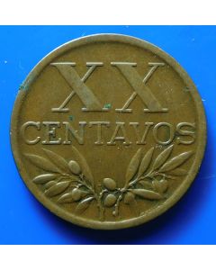 Portugal  20 Centavos1949 km# 584 Schön# 42