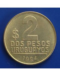 Uruguay 2 pesos uruguayos1994 km# 104.1 