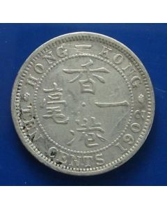 Hong Kong  10 Cents1902 km# 13  Schön# 3 - Edward Vll