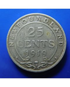 Newfoundland 	25 Cents	1919c	 - Silver