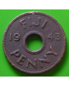 Fiji Islands Penny1943km# 7a    Schön# 10