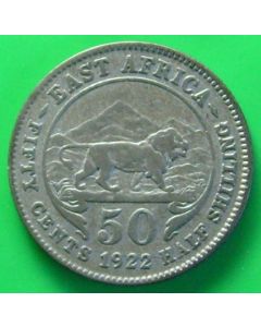 East Africa  50 Cents1922km# 20   Schön# 23