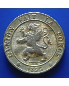 Belgium 	 5 Centimes	1895	 (des Belges) 