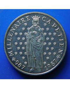 France 	 10 Francs	1987	 First King of France / Silver