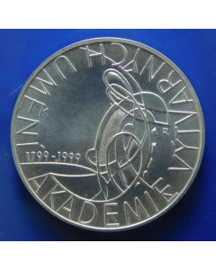 Czech Republic  200 Korun 1999	 200th Anniversary of the Foundation of Academy of Fine Arts in Prague – Milled edge / Silver