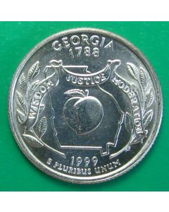 United States	 50 State Quarters	 1999D	 - Georgia – unc
