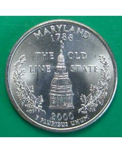 United States	 50 State Quarters	 2000P	 - Maryland - unc