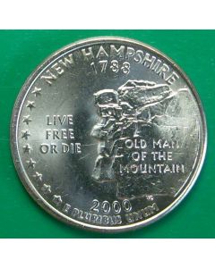 United States 50 State Quarters 2000Pkm#308  - New Hampshire 