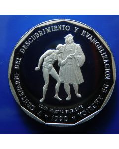 Dominican Republic	 Peso	1990	 500th Ann. Discovery oand Evangelization - Silver