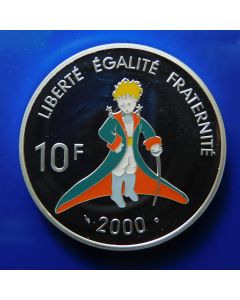 France 	 10 Francs	2000	 Antoine de St.Expery    Silver – Proof