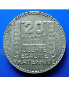 France  20 Francs 1933(II) km#  879 Schön# 30