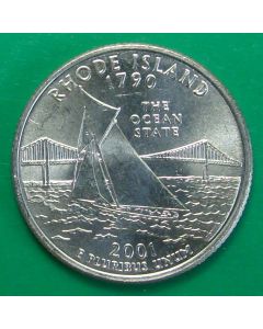 United States 50 State Quarters2001Dkm# 320  - Rhode Island 