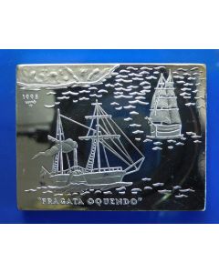 Carib.C.	10 Pesos	1998	 - Frigate Oquendo - Silver / Proof